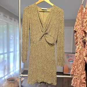 MANGO MNG plisse spots print dress size 4